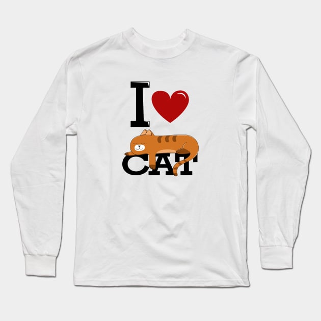 i Love Cat Long Sleeve T-Shirt by MiniMao design